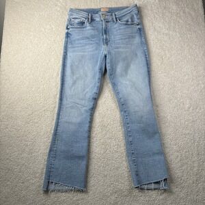 MOTHER The Insider Crop Step Fray Jeans Limited Edition Women's Size 28 READ